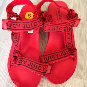 Juicy Couture Red Logo Strap Sandals